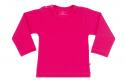 Wooden Buttons baby T-shirt uni lange mouwen biologisch katoen 50-92 cyclaam roze