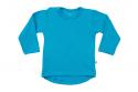 Wooden Buttons T-shirt rond lange mouwen aqua blauw