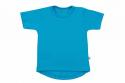 Wooden Buttons T-shirt rond korte mouwen aqua blauw