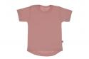 Wooden Buttons T-shirt rond korte mouwen oud roze