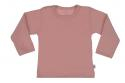 Wooden Buttons baby T-shirt uni lange mouwen biologisch katoen 50-92 oud roze