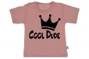 Wooden Buttons t-shirt km Cool Dude old roze