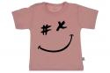 Wooden Buttons t shirt km gezichtje old roze