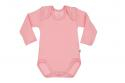 Wooden Buttons romper lange mouwen baby roze