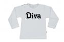 Wooden Buttons t-shirt lm Diva wit