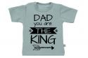 Wooden Buttons t-shirt km Dad you are the king oldgreen